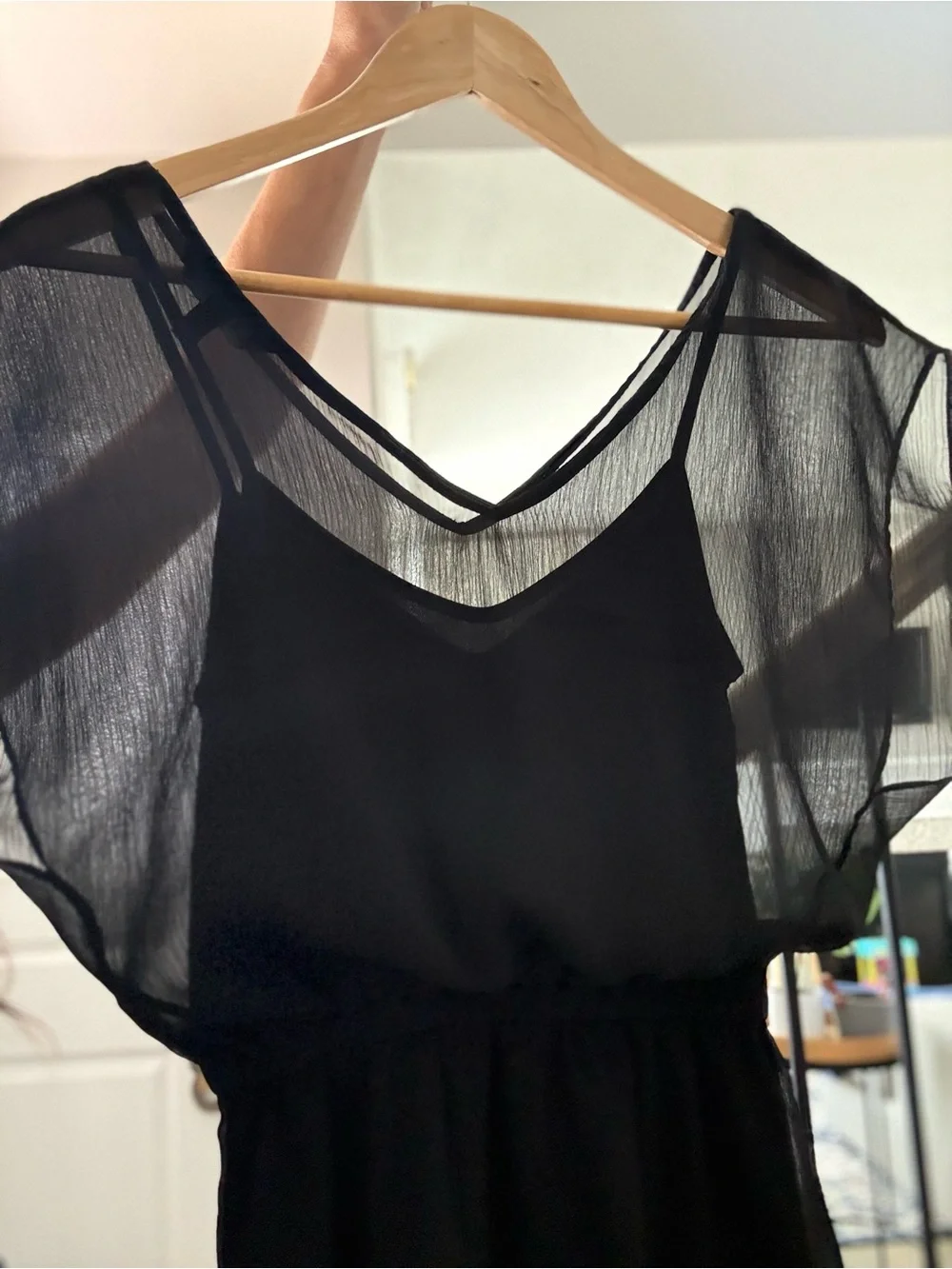 Express Black V-Neck Mini Dress - Picture 4 of 4